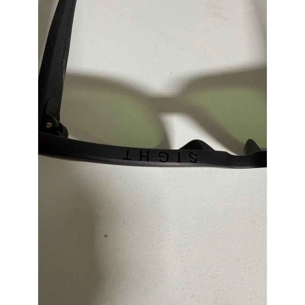 TOMS Sydney Matte Black Cat Eye Sunglasses Green Lens 50-23-148